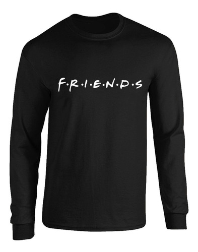 Camibuso Friends Logo Negro Camiseta Manga Larga