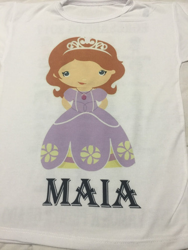 Remera Personalizada Princesas Animada Sofia Frozen Rapunzel Elsa Blancanieves Dra Juguetes Wonder Woman 