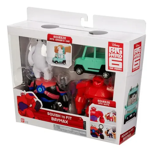 Baymax C/ Acessórios Squish To Fit Big Hero 6 Bandai #41286