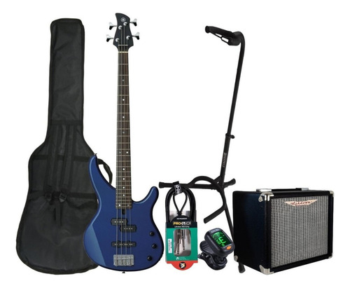 Paquete Bajo Yamaha Trbx174dbm Ampli 15w Funda Base Afinador