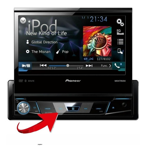 Frente Dvd Pioneer Avh-x7750tv 7850bt 6850 In Dash Original