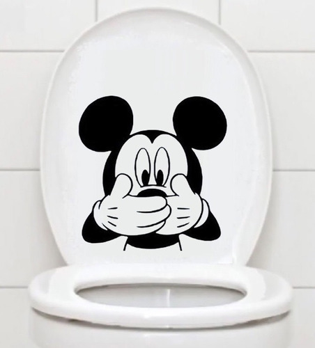 Vinilo Sticker Decorativo Mickey Mouse Taza Tapa De Baño