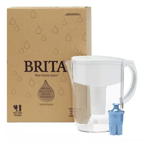 Brita Jarra de filtro de agua de todo el día, blanco, grande, 10 taza, 1  cuenta : Hogar y Cocina 