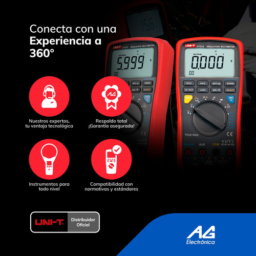 Multimetro Con Medidor Aislamiento 2gohms/1000v Ut533