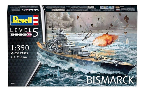 Battleship Bismarck By Revell Germany # 5040     1/350