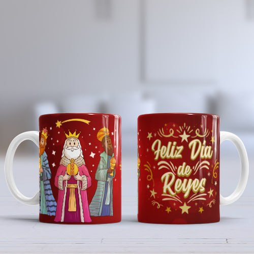 9 Plantillas Sublimacion Tazas Dia De Reyes Editables Psd