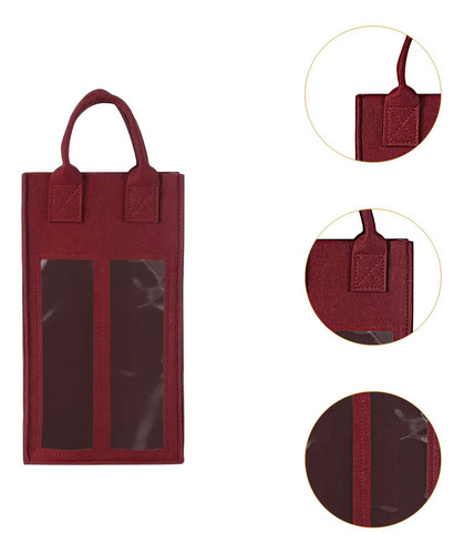2 Botellas Bolsa De Regalo De Vino Tote Bolsa De Vino Rojo