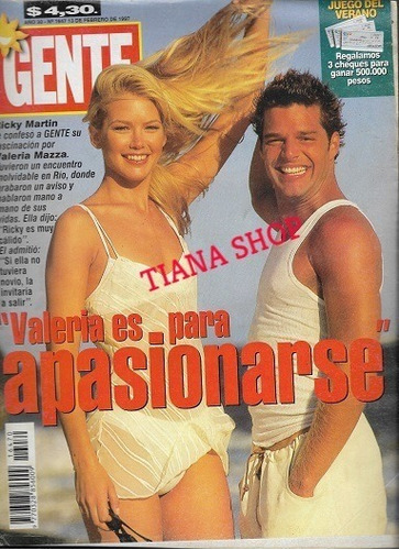 Gente 1997_valeria Mazza & Ricky Martin_luis Miguel_borges