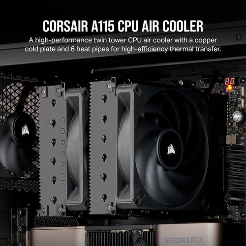 Enfriador De Aire Corsair A115 Tower Cpu De Alto Rendimiento
