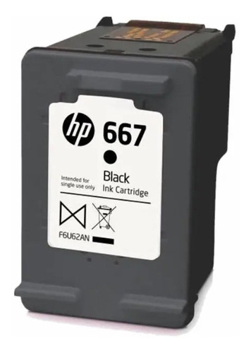 Cartucho Hp 667 Preto Original Hp 3ym79ab - 2376 2776 6476