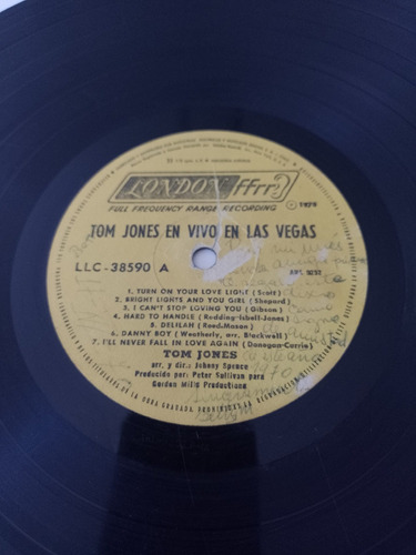 Vinilo Tom Jones Live In The Vegas