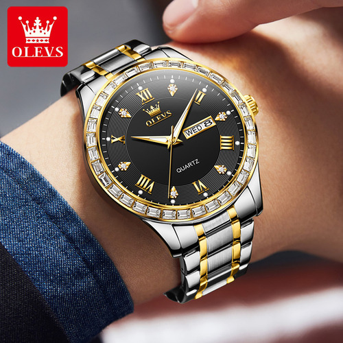 Relojes De Cuarzo Con Diamantes De Lujo Olevs Luminous