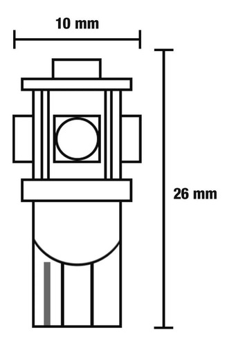 Imagen 2 de 2 de Led T10 5w Blanco X 10 Unidades Tunnig Vehiculos Oferta!