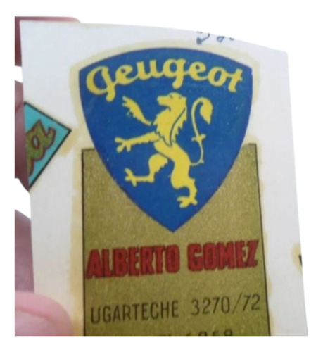Calco Al Agua Ag Peugeot 403 Alberto Gomez 404 Antiguo