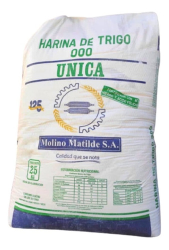 Harina De Trigo Panadera Matilde En Saco De 25kg Ref 17v