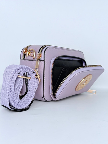 Bolso Bandolera Merhea Semicuero Negro