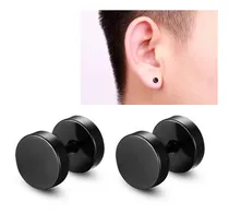 Comprar Set De Aros De Hombres Aros Mujer Aros Tunel Acero Negro