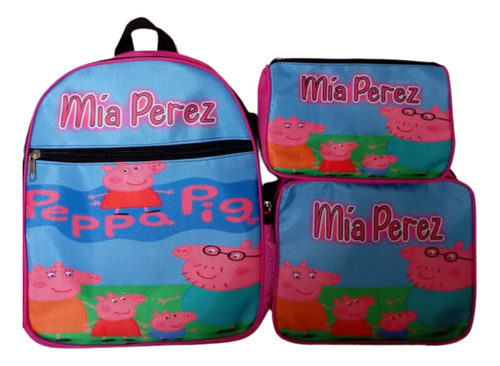 Bolso Morral Lonchera Caetuchera Escolar Personalizados Med