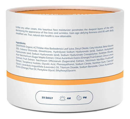 Crema Hidratante De Reposición Con Beta Glucano, Aloe Vera
