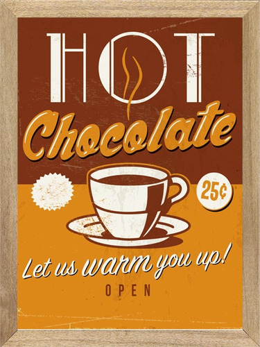 Café  Chocolate Caliente , Cuadro, Poster, Cartel, Afiche     P334