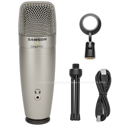 Microfono Condenser Usb Samson C01u Pro Soporte Cable Pipeta