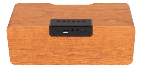 D Reloj Digital De Madera Con Altavoz Bluetooth Inalámbrico