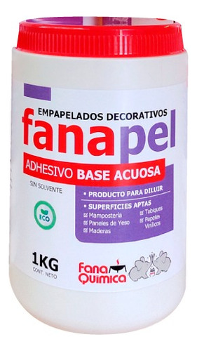 Adhesivo Vinilico Fanapel Empapelado Papel Fanaquimica 1kg