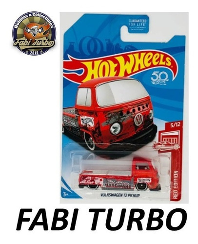 Hot Wheels 2018 - Volkswagen T2 Kombi Pickup Red Edition Usa