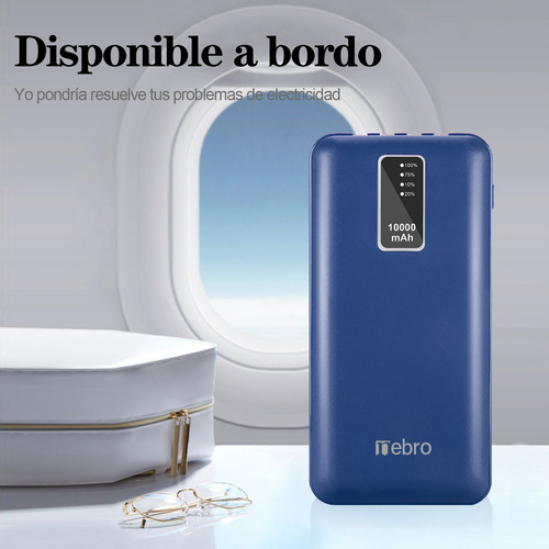nebro Power Bank Batería Portátil 10000mah Con Built In 4 Cables, Ip/Tipo C/Micro Usb/V8 Con Pantalla Digital Cargador De Batería Compatible con iPhone 16 15 14 13 12,Xiaomi,Huawei&Samsung S22 S21