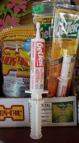 Imagen 3 de 5 de Gel Jeringa Cebo Hormigas Atrae Y Mata Hormiguicida 40 Grs.