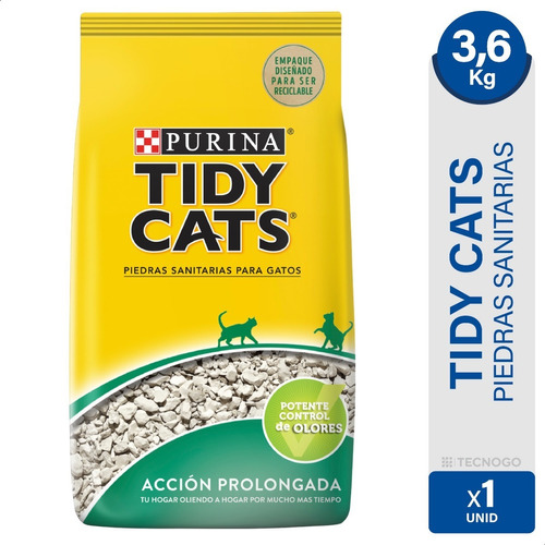 Piedras Sanitarias Gatos Purina Tidy Cats Piedritas 3,6 Kg x 28.8kg de peso neto