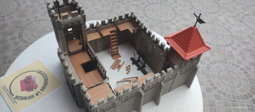 Playmobil Medieval Castillo Ref. 3667 Vintage Antiguo 1993 Gris Oscuro