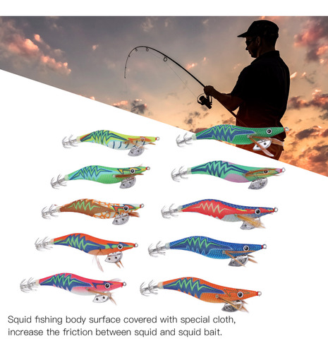 Señuelos De Pesca Artificiales Para Calamar, Cebos 3d Realis