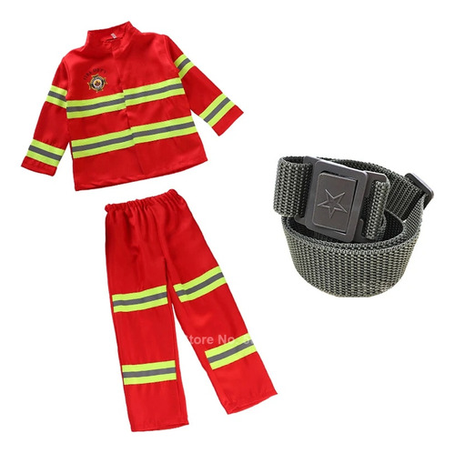 Disfraz De Bombero Para Niños, Traje De Trabajo Sam Fireman