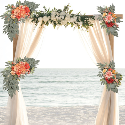 Mesa De Boda De Gama Alta Con Diseño De Ramo Simulado En V,