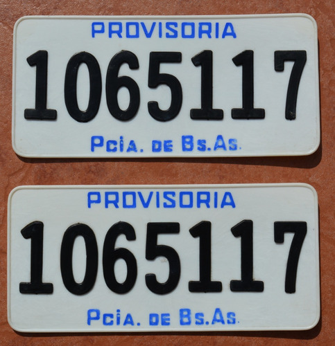 Antigua Patente Provisoria Pcia. Buenos Aires X 2 Ud.