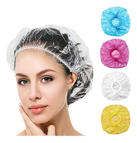 100 Gorros De Ducha De Baño Desechables, Impermeables, Extra