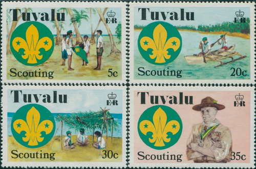 1977 Movimiento Boy Scouts- Jamboree- Tuvalu ( Sellos) Mnh