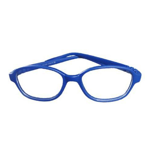 Armação Óculos Grau Flexível Infantil Silicone 304 Azul 28