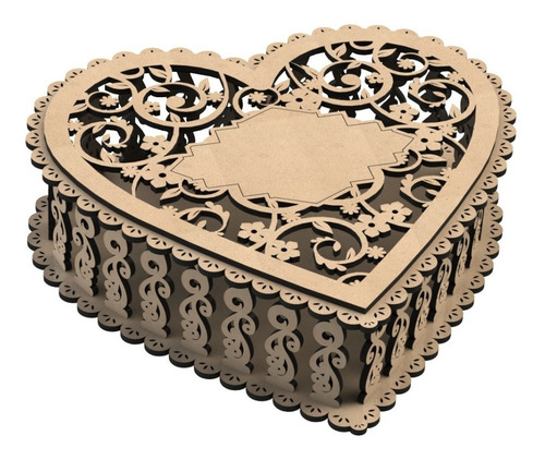Caja Corazón Calada - Regalo, Souvenir, Casamiento, Cumple