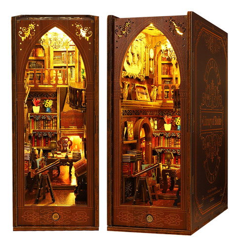 Kit De Rincón De Libros 3d Con Luz Led Decoración Estantería