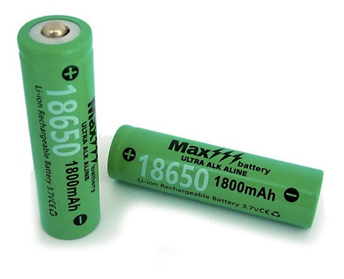 Imagen 1 de 7 de 2pz Bateria 18650 Recargable Litio Lampara Bocina Ventilador