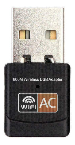 Adaptador USB Wifi, mini de banda dupla Ac600 Mbps de 2,4/5 Ghz