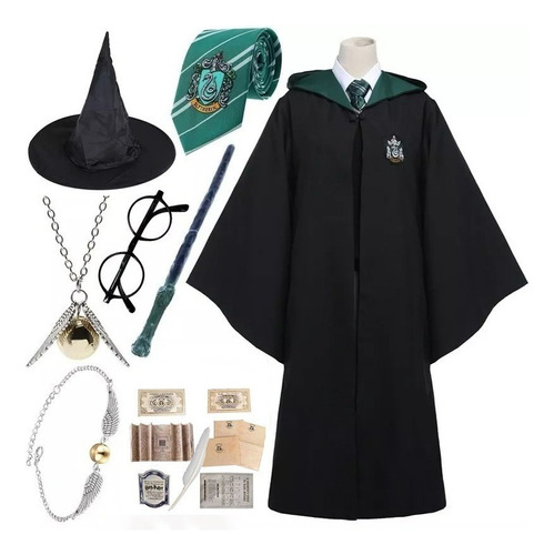 Kit De Bata Harry Potter Cos Con 9 Accesorios Mágicos