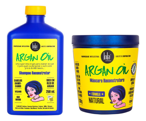 Lola Cosmetics Argan Oil Kit Reconstructor Shampoo + Mascara