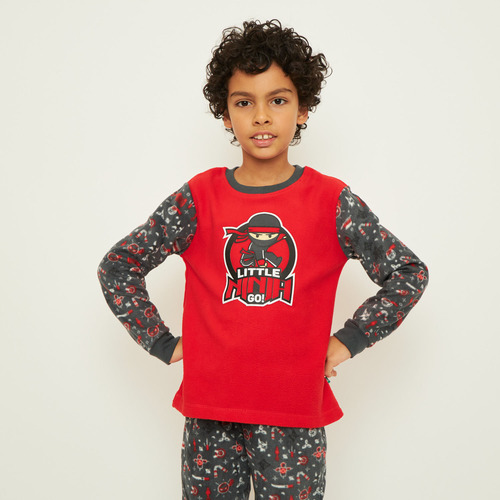 Pijama Niño Largo Micropolar Palmers 87238gro