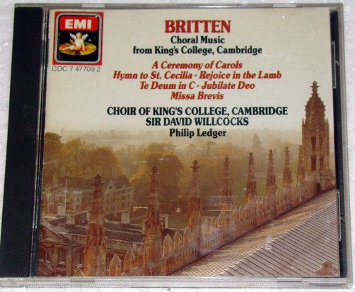 David Willcocks Ledger Britten Choral Music For King's Cd 