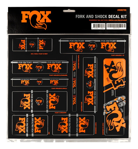 Horquilla Fox 32 34 36 40 Fork & Shock Decal Kit Digi Orange