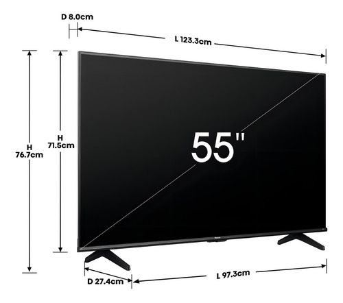 Smart Tv Led Hisense 55a6n Uhd 4k 55