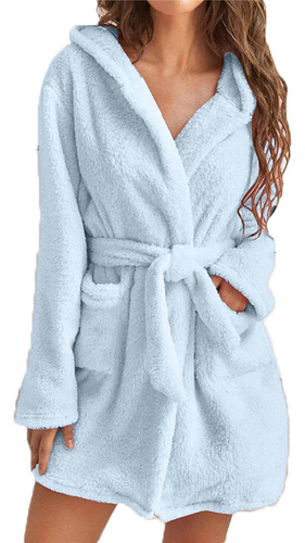 Bata Tipo Kimono De Ducha Con Capucha Para Mujer, Bata De Ba